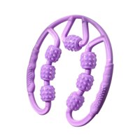 Magideal - Rodillo Muscular De Mano Para Las Piernas Roller De Piernas Para Muslos 7 Ruedas Equipo De Herramienta De Masaje Masajeador Para El Golfista De La Cin Púrpura