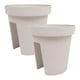 thumbnail image 1 of Set 2 Maceteros Colgante Para Balcon Terraza Jardin Plastico blanco, 1 of 9