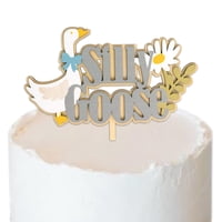 Adorno Para Tartas Vgaruint Silly Goose, Decoración De Madera Para El Primer Cumpleaños