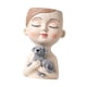 thumbnail image 5 of Maceta Con Cabeza De Resina Para Maceta De Cara Bonita Para Hombre, Decoración De Oficina Y Jardín, Mujer, Perro, Blanco, 5 of 5