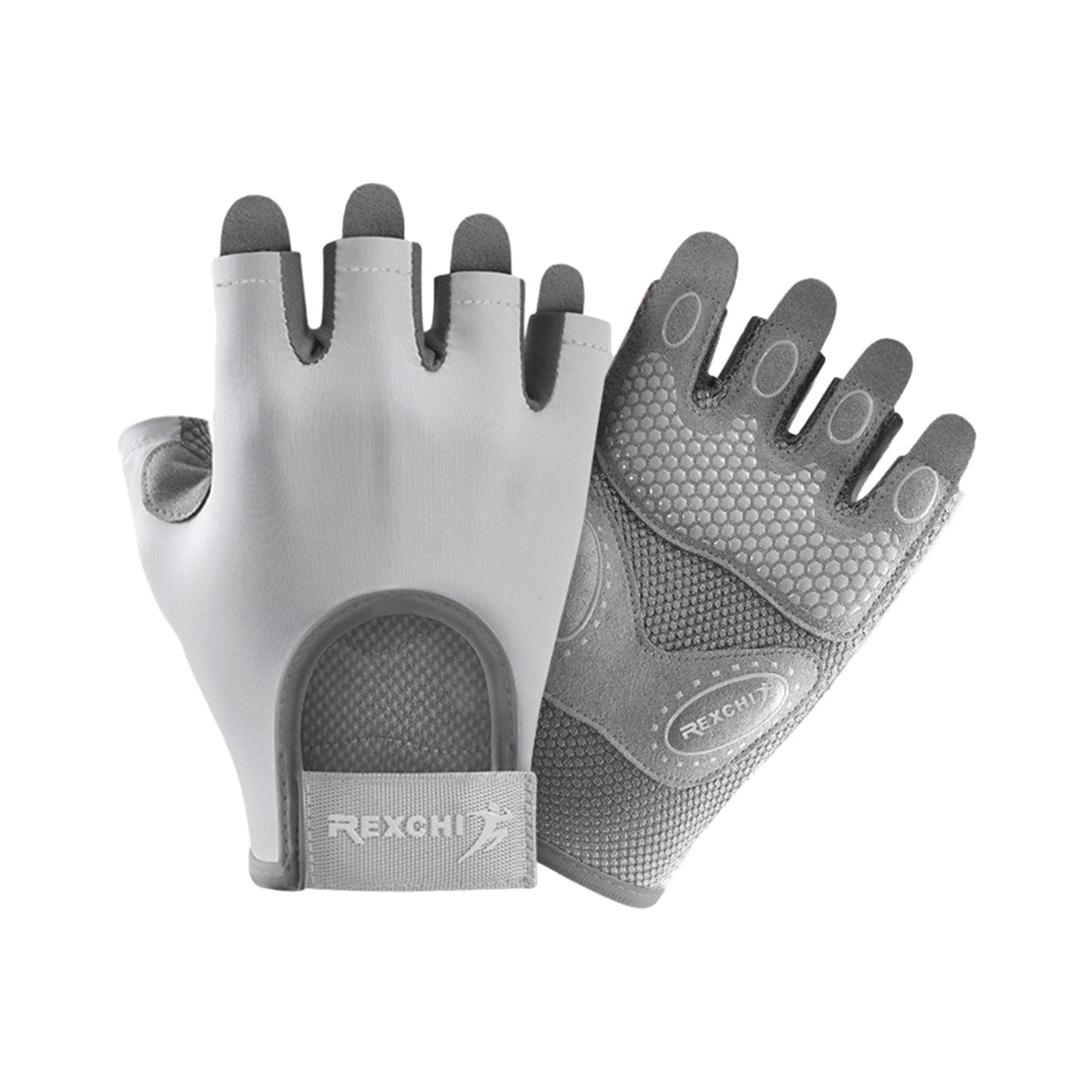 Ioensy - Guantes De Ciclismo Deportivos Ejercicio Mujeres Hombres Mitones Entrenamiento Guantes De Levantamiento De Pesas Gris