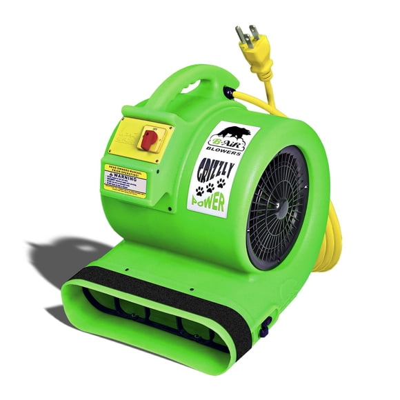 Ventilador Eléctrico B-Air Grizzly GP-1 1 HP Secador de Alfombras de 3 Velocidades