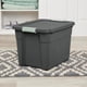 thumbnail image 4 of Contenedor de almacenamiento Sterilite Latch Tote, 12 galones, paquete de 6, gris/verde, 4 of 9