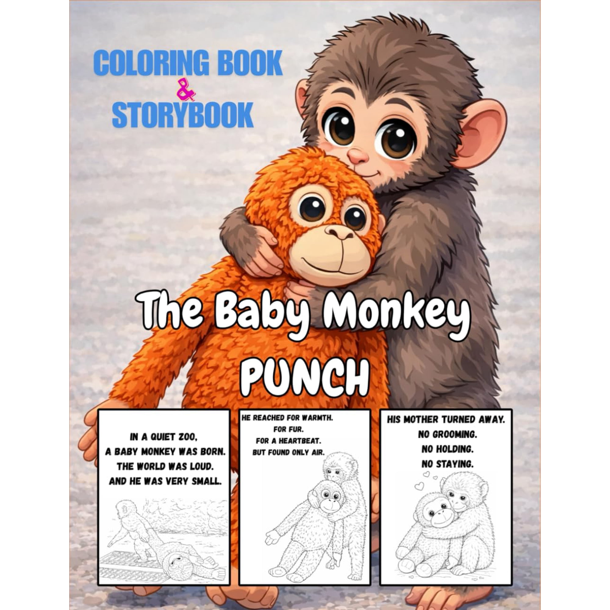 Independently Published - Libro Para Colorear Y Libro De Cuentos The Baby Monkey Punch