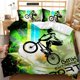 thumbnail image 1 of Motocross Rider Sports Theme Motorcycle Bedding Set Boys Girls Duvet Cover Pillowcase Bed Adult Bedroom, 1 of 5