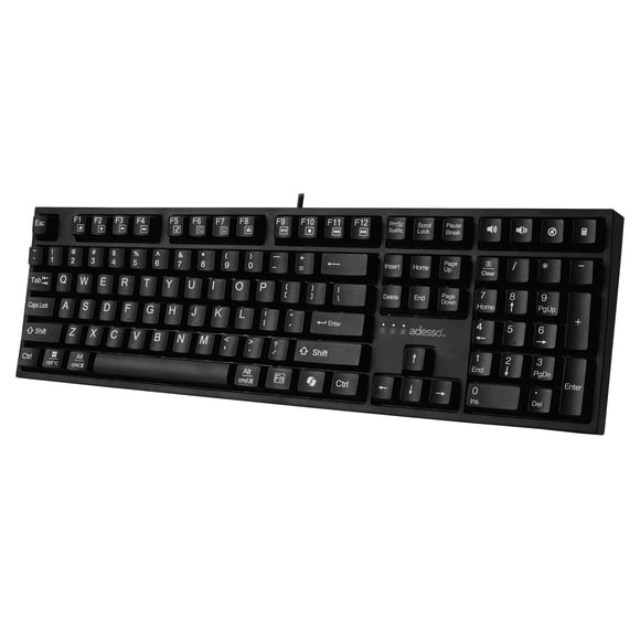 Teclado Adesso AKB-670UB con interruptores azules y tecla IA