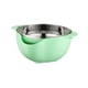 thumbnail image 3 of Cesta De Drenaje De Doble Capa Reutilizable Para El Hogar Cocina Frutas Verduras Verde, 3 of 5