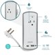 thumbnail image 3 of Supresor de picos Philips SPP2111WA/37 de 2 contactos y 2 USB, 3.4 A, gris, 3 of 7