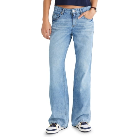 Jabón Ligero Jean Aeropostale, Holgado, Para Piernas Anchas, Talle, 12 S