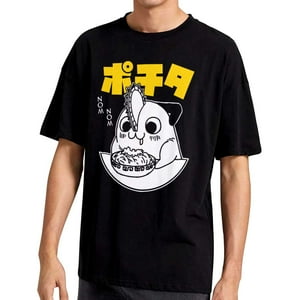 Fanshirt - Polera Estampada Chainsawman Pochita Comiendo Anime