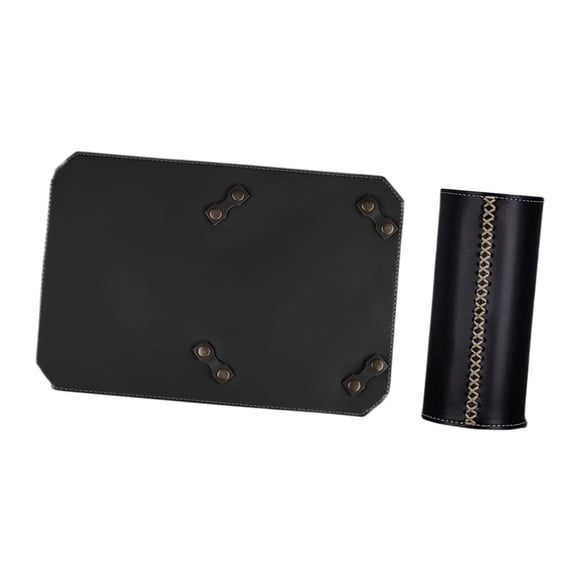 Juego De Almohadilla Para Horno Y Cubierta Para Bombona De Gas, Práctico Para Acampar, Hacer Barbacoas, Viajar, Color Negro