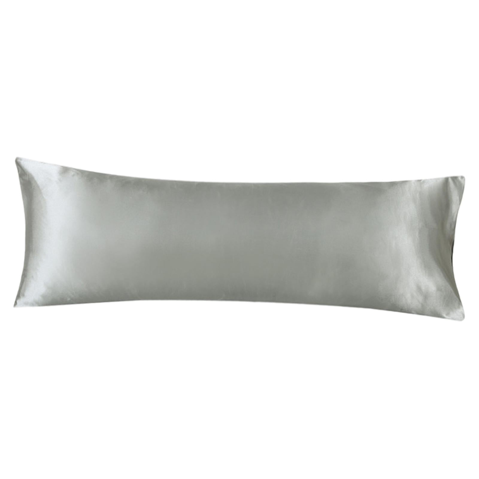 Bothyi - Funda De Almohada De Cuerpo Satinado Sin Cremallera 20x54 Pulgadas Para La Piel Del Dormitorio Relajante Gris Claro