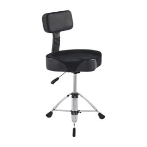 Magideal - Trono De Tambor Con Respaldo, Asiento De Tambor, Cómodo Taburete Giratorio Para Tambor Con Pies Antideslizantes, Silla De Tambor Hidráulica Trono De T