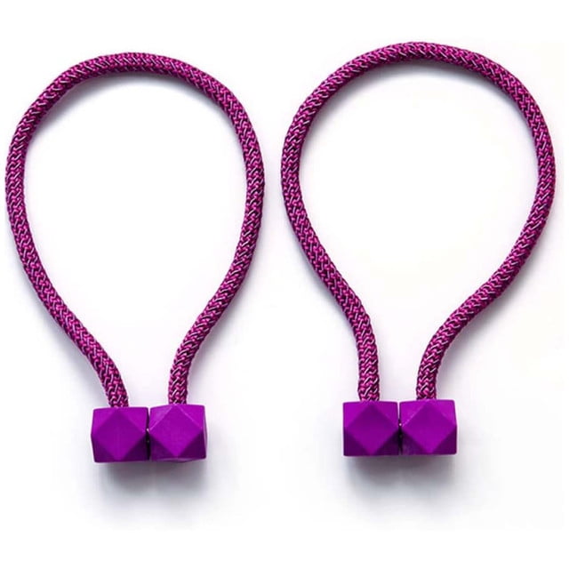 Wyj Hogar - Pack De 02 Sujetadores - Abrazaderas Magneticas Para Cortinas Morado