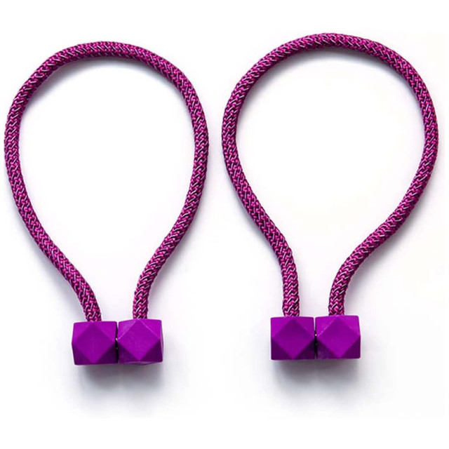 Wyj Hogar - Pack De 02 Sujetadores - Abrazaderas Magneticas Para Cortinas Morado