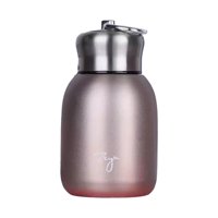 Bothyi - Taza De Café Aislada, Botella De Agua De Bebida De Viaje De Acero Inoxidable De 300Ml Para Gimnasio, Oro Rosa