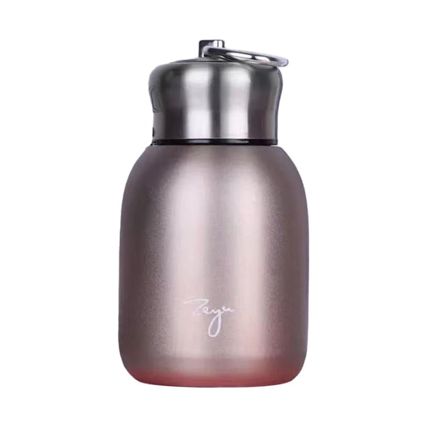 Taza De Café Aislada, Botella De Agua De Bebida De Viaje De Acero Inoxidable De 300ml Para Gimnasio, Oro Rosa