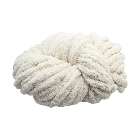 Bothyi - Hilo Grueso De Chenilla Lavable, Hilo Súper Voluminoso Para Tejer A Ganchillo, Color Beige