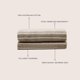 thumbnail image 3 of Toalla Italic 800 GSM Pack de 2 – Beige y Crudo, 3 of 7
