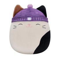 Sombrero De Peluche Squishmallows Original Cam Calicó Cat, 35 Cm, Color Morado