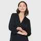 thumbnail image 3 of Blusa Mujer Cuello Camisero M/L Negro Lisa Corona, 3 of 5