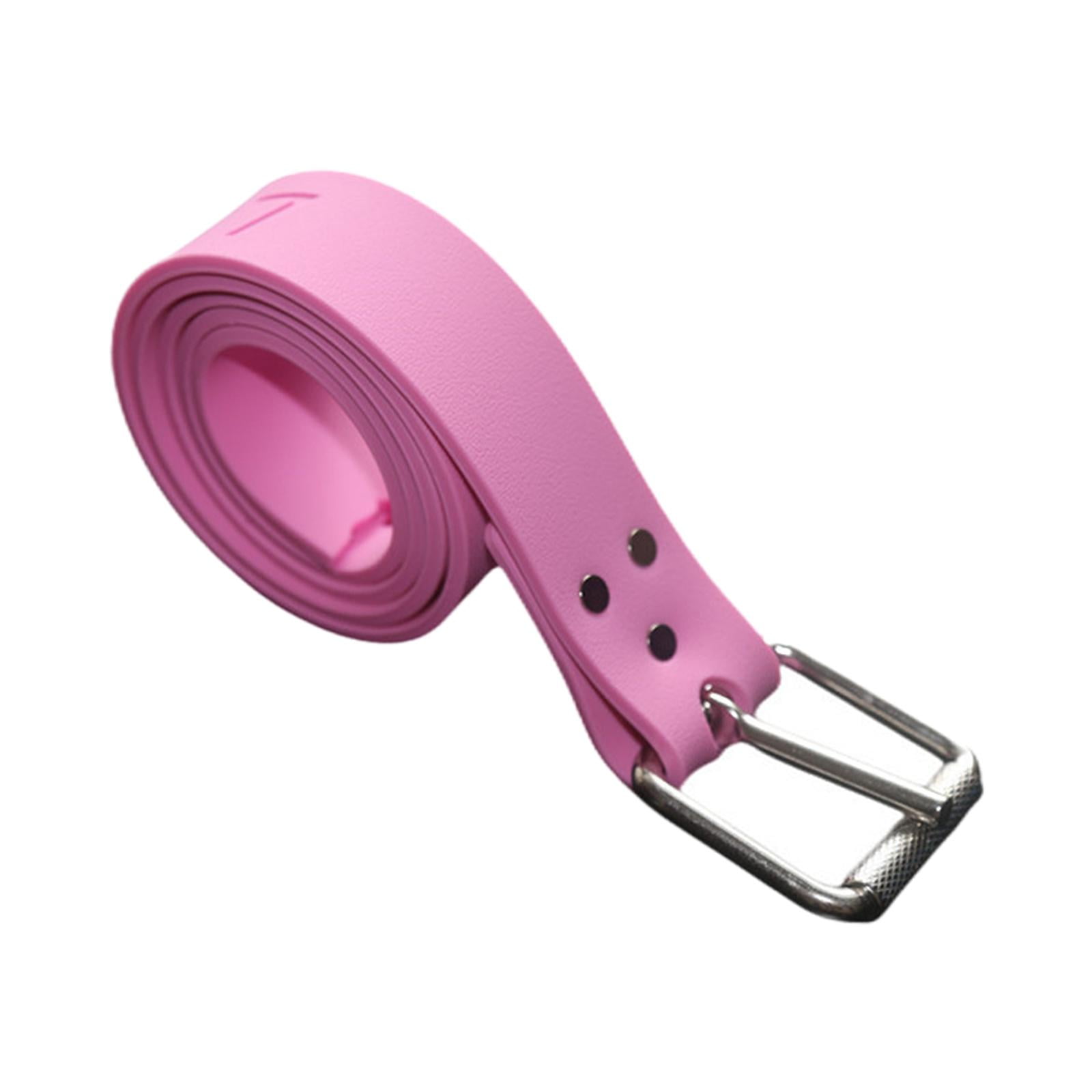 Magideal - Cinturón De Pesas Para Esnórquel, Cinturón De Pesas Para Buceo, Cinturón De Pesas De Silicona, Cinturón De Cintura Para Esnórquel Para Deportes Subacu Rosa