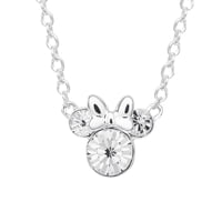 Collar Con Piedra Natal De Minnie Mouse De Disney En Abril, Chapado En Plata