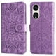 thumbnail image 1 of Funda tipo cartera FOXDOCK para OPPO Reno 8T 5G , diseño girasol en relieve, cuero PU, cierre magnético, soporte y tarjetero, 1 of 5