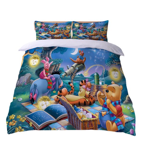 Winnie the Pooh bedding duvet cover 3D digital printing duvet cover super soft and cozy 100% polyester set children's gift Bed Sheets