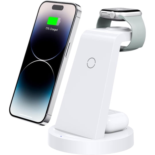 Cargador Inalámbrico 3 En 1 Anlmz Cw350 Para Iphone, Apple Watch Y Airpods