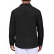 thumbnail image 3 of INSPIRE CHIC Camisa Texturizada a Cuadros para Hombre Camisa Casual de Bolsillo Sólido de Manga Larga XL Negro, 3 of 6
