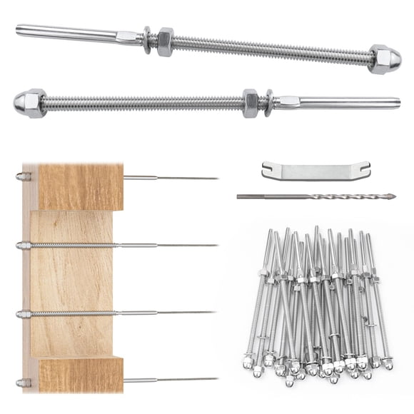 Kit De Herrajes Para Baranda De Cable Cr39 De Acero Inoxidable T316