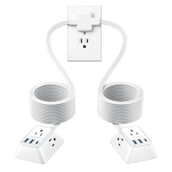 Cable de extensión NTONPOWER 5.5 m 6‑en‑1 con enchufe plano