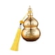thumbnail image 4 of Artesanía De Calabaza De Cobre Chino, Adorno De Oficina Para El Hogar, Decoración De Mesa, Borla Amarilla, 4 of 5