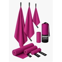 Atlas - Pack X3 Toallas Microfibra Fucsia