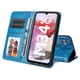 thumbnail image 4 of Funda tipo cartera FOXDOCK para Samsung Galaxy M34 5G , diseño girasol en relieve, cuero PU, cierre magnético, soporte y tarjetero, 4 of 5