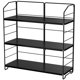 thumbnail image 1 of Organizador de encimera de baño BOIVSHI de 3 niveles, metal negro, 1 of 9