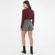 thumbnail image 3 of Skort Mujer Botón Gris Checks Corona, 3 of 5
