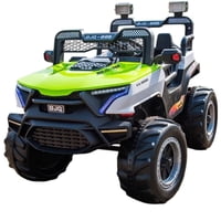 Vipnetwork - Auto A Batería Infantil Tipo Jeep 4X4 Verde