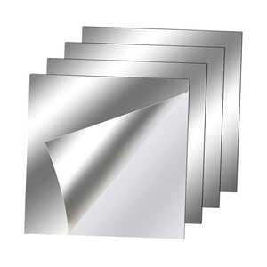 Bothyi - 4 Piezas Pegatinas De Pared Espejo Azulejos De Espejo De Pared Pegajosos Para Fondo Gimnasio 20Cmx20Cm