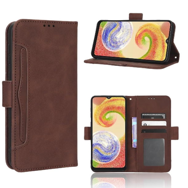 Funda Cartera Magnética para Samsung Galaxy A04- Tarjetero Desmontable, Cuero PU, Soporte