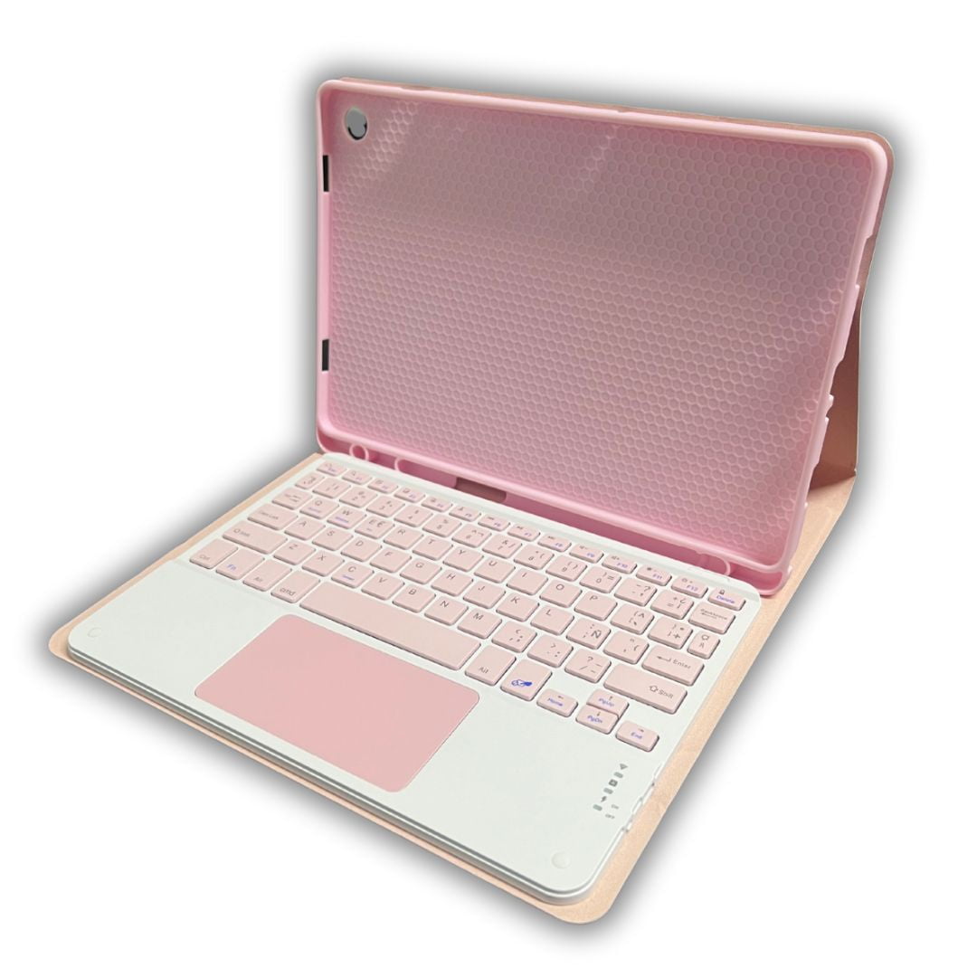 Genérico - Funda + Teclado Bluetooth Para Samsung A9+ Plus 11" - Rosado
