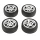 thumbnail image 2 of 4pcs 1:10 Drift Car Racing Car 5 Radios Llantas Negras Y Neumáticos De Goma 48 Mm, 2 of 4