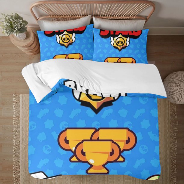 brawl stars Soft 3D Printed Duvet Cover Bedding Set with Comforter Cover 3 Piece Set