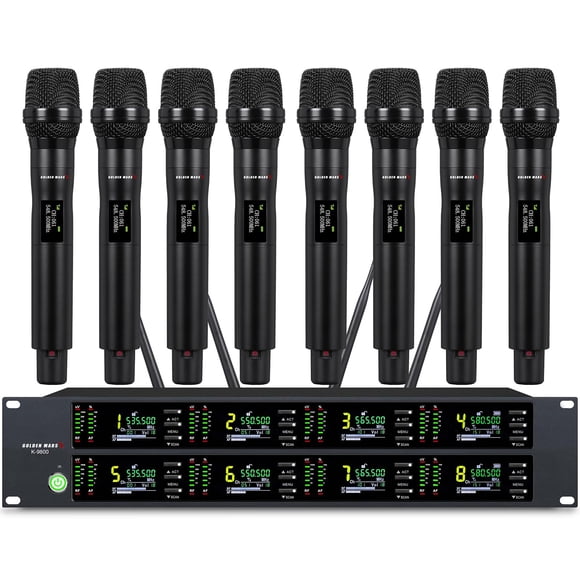 Micrófono inalámbrico UHF de 8 canales GOLDEN MARS