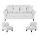 thumbnail image 1 of Sofa Lua 3 Cuerpos Más 2 Poltronas Pu Beige, 1 of 5