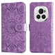 thumbnail image 5 of Funda tipo cartera FOXDOCK para Honor Magic 6 Pro , diseño girasol en relieve, cuero PU, cierre magnético, soporte y tarjetero, 5 of 5