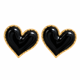 thumbnail image 2 of Aros Corazón Xl Borde Dorado Estilo Chunky negro Talla Única, 2 of 3