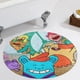 thumbnail image 5 of Hámsters de Hamster Dale Alfombra Redonda de Felpa Coral, Antideslizante, No Desprende Pelusas, Lavable y Duradera para Salón, Dormitorio y Habitación de Niños 60cm, 5 of 6