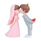 thumbnail image 3 of Adorno Rústico para Tarta de Boda, Figuritas Besándose para Novia Y Novio, Adorno de Muñecas para Pastel de Boda, Decoración para Aniversario, Cumplea gris rosa, 3 of 5